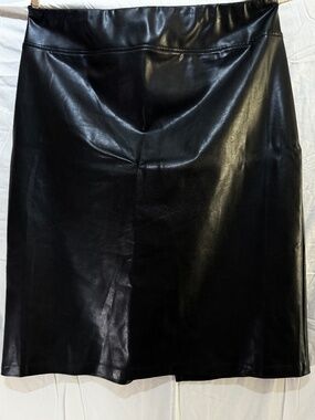 Leather-like Pencil Skirt